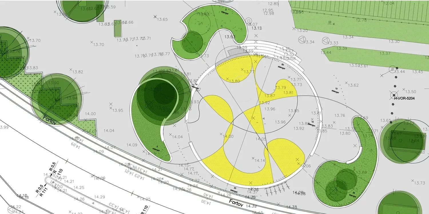 Legezone med klangrør og taktile overflader